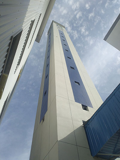 海陽(yáng)生活垃圾無害化處理焚燒發(fā)電項(xiàng)目煙囪外墻裝飾